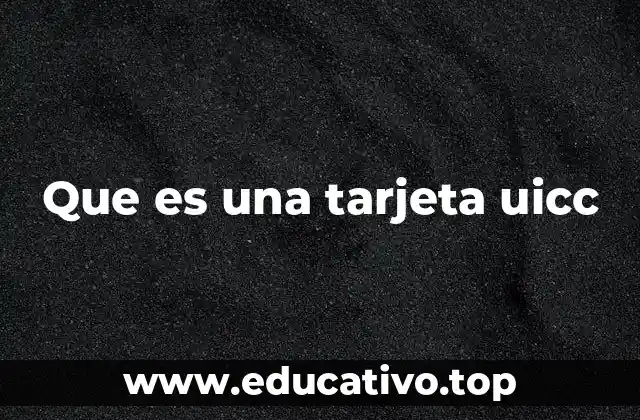 Que es una tarjeta uicc