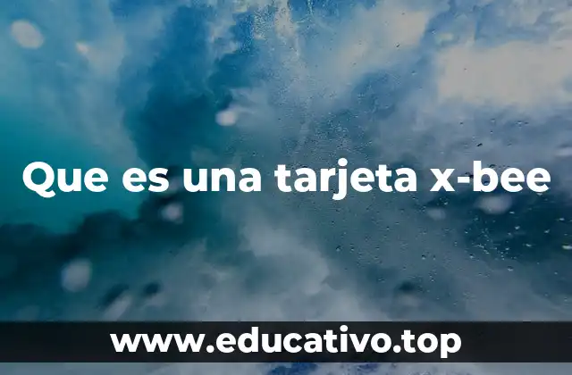 Que es una tarjeta x-bee