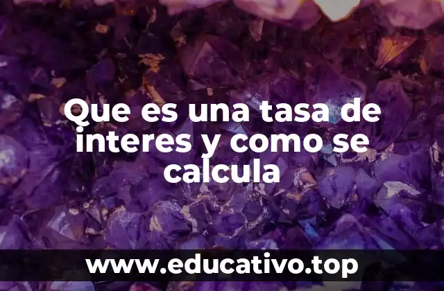 Que es una tasa de interes y como se calcula