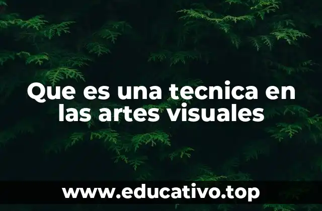 Que es una tecnica en las artes visuales