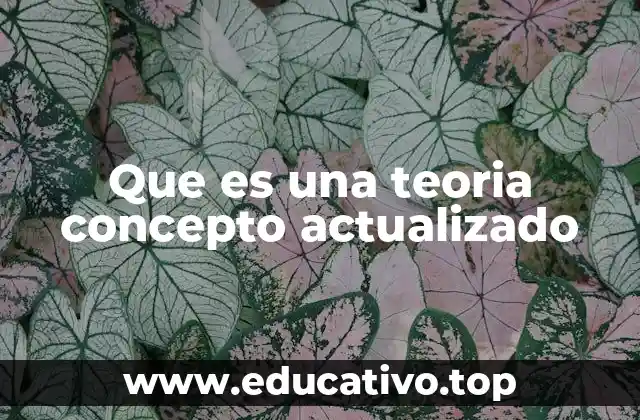 Que es una teoria concepto actualizado