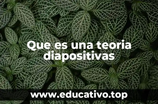 Que es una teoria diapositivas