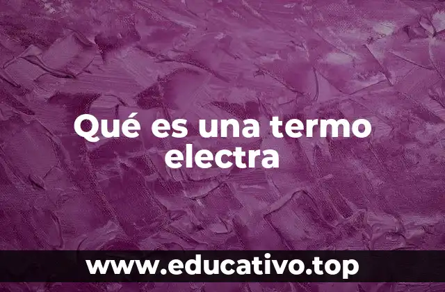 Qué es una termo electra