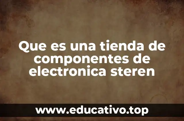Que es una tienda de componentes de electronica steren