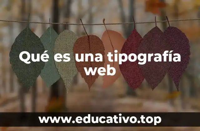 Qué es una tipografía web