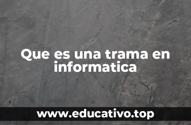 Que es una trama en informatica