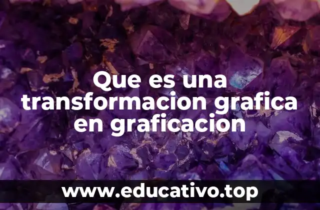 Que es una transformacion grafica en graficacion