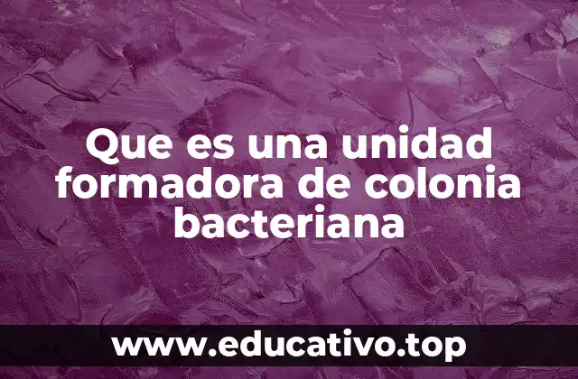 El papel de la UFC en la microbiología moderna