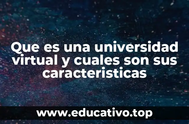Que es una universidad virtual y cuales son sus caracteristicas