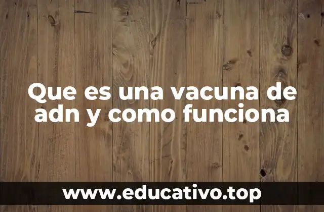 Que es una vacuna de adn y como funciona