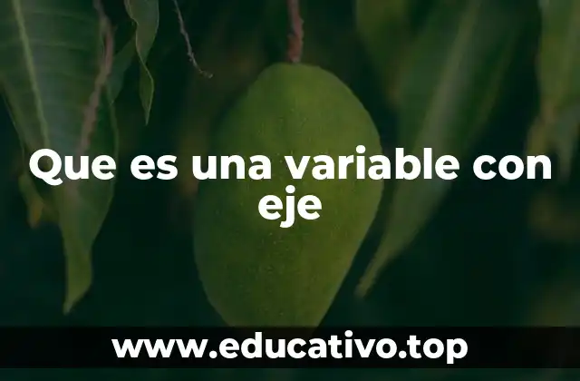 Que es una variable con eje