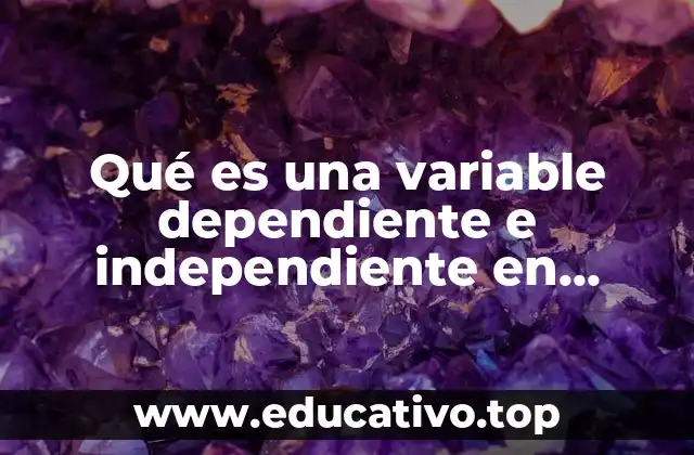 Qué es una variable dependiente e independiente en cálculo