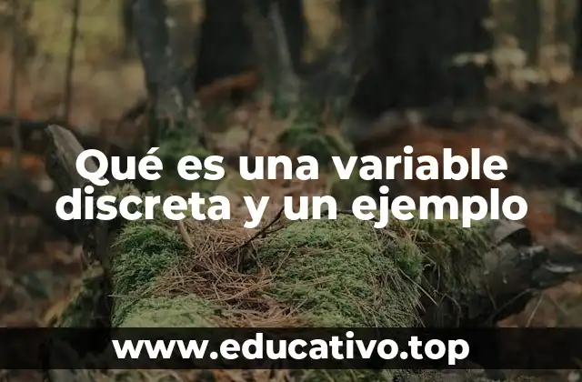 Qué es una variable discreta y un ejemplo