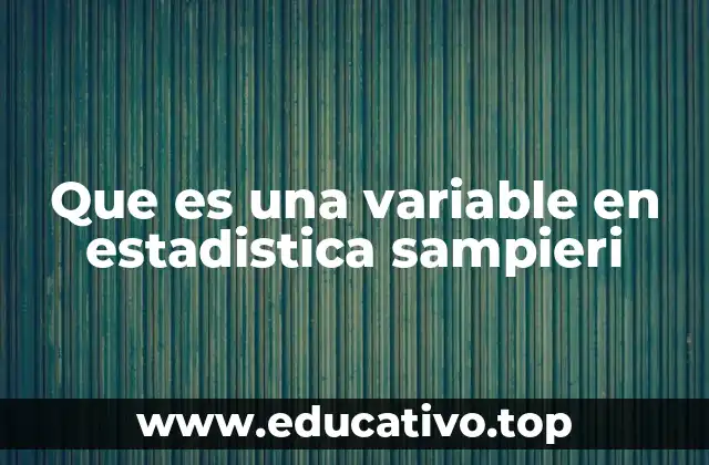 Que es una variable en estadistica sampieri