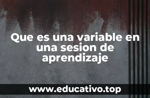 Que es una variable en una sesion de aprendizaje