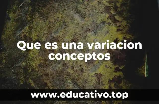 Que es una variacion conceptos