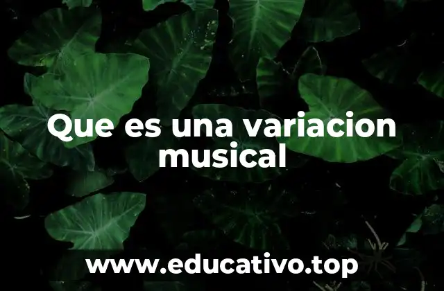 Que es una variacion musical