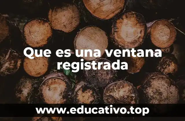 Que es una ventana registrada
