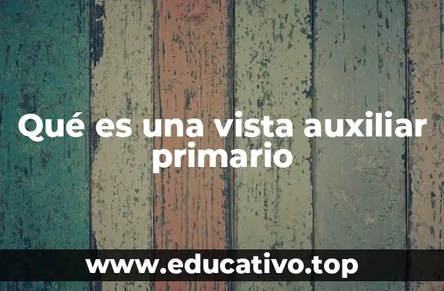 Qué es una vista auxiliar primario