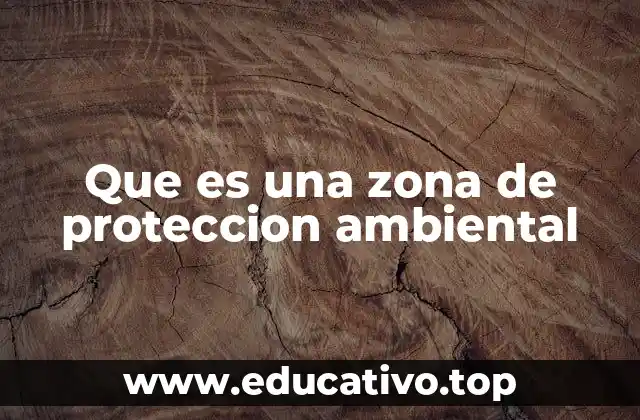 Que es una zona de proteccion ambiental