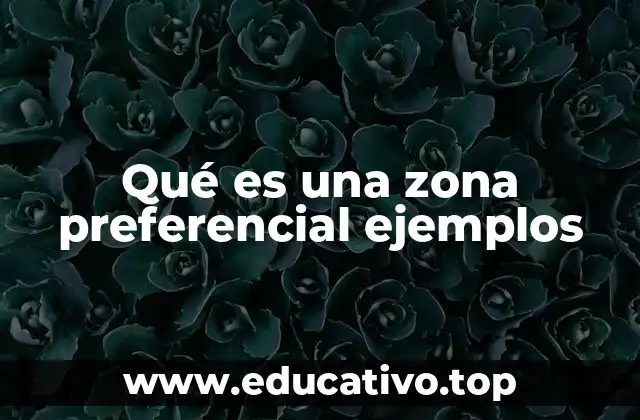 Qué es una zona preferencial ejemplos