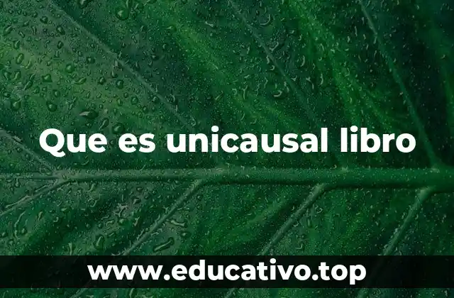 Que es unicausal libro