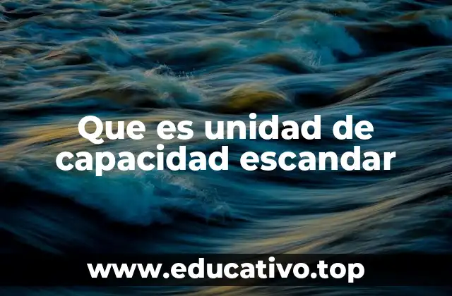Que es unidad de capacidad escandar