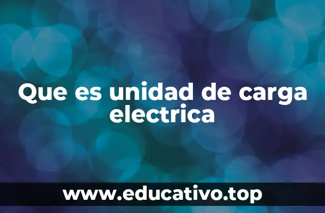 Que es unidad de carga electrica
