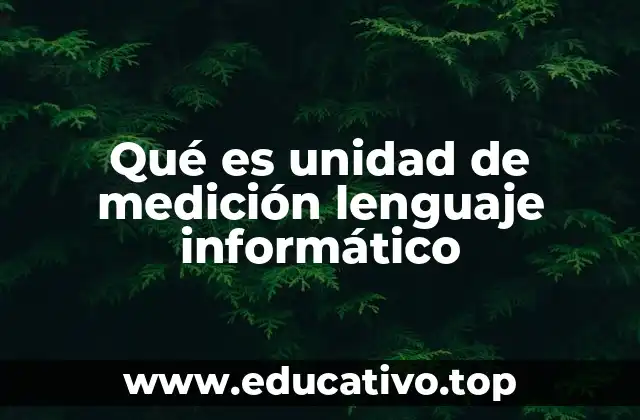 Qué es unidad de medición lenguaje informático
