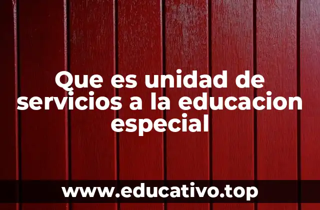 El rol de las unidades de servicios en la educación inclusiva