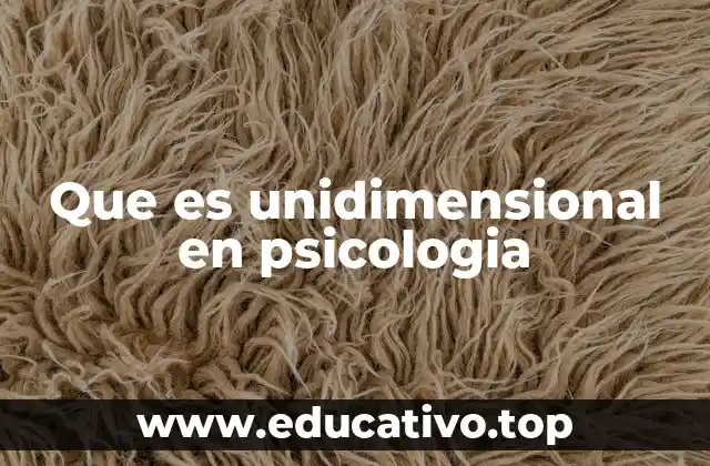 La importancia de los enfoques unidimensionales en la psicología moderna