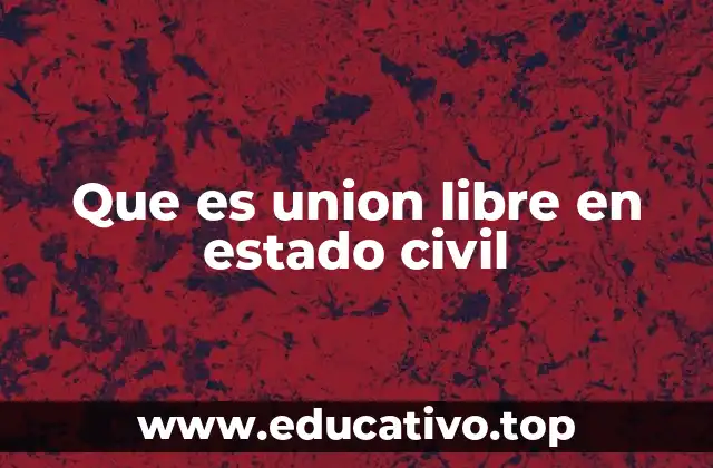 Que es union libre en estado civil