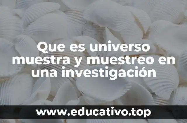 Que es universo muestra y muestreo en una investigación