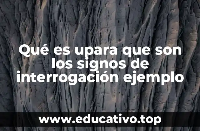 Qué es upara que son los signos de interrogación ejemplo