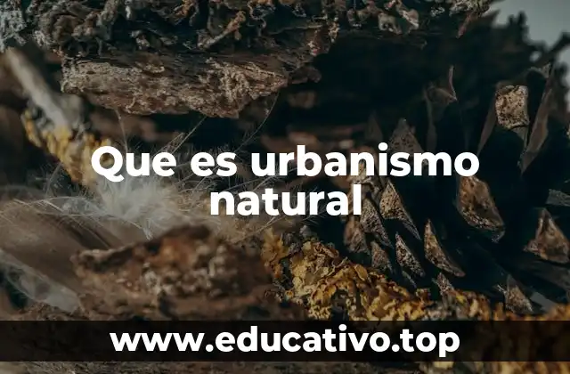 Que es urbanismo natural