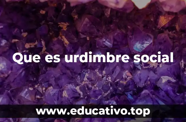 Que es urdimbre social