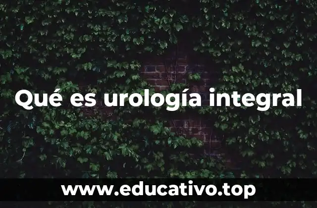 Qué es urología integral