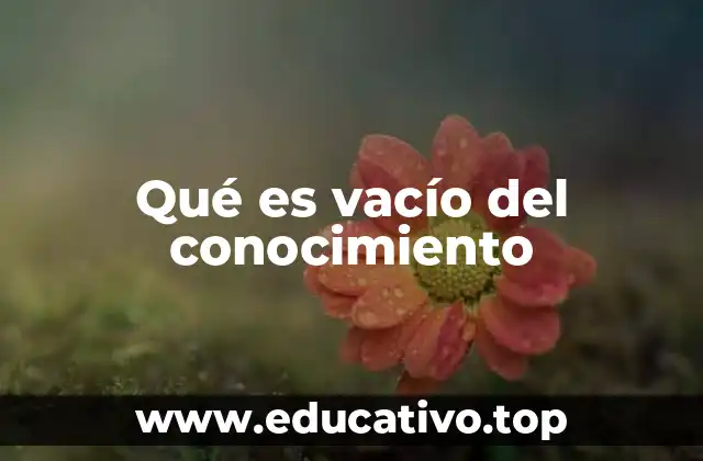 Qué es vacío del conocimiento