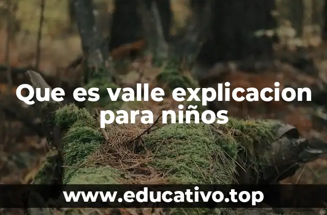 Que es valle explicacion para niños