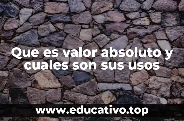 Que es valor absoluto y cuales son sus usos