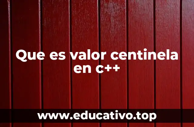 Que es valor centinela en c++