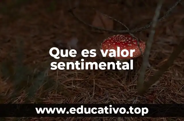Que es valor sentimental