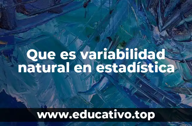 Que es variabilidad natural en estadística