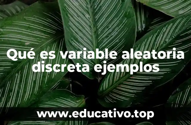 Qué es variable aleatoria discreta ejemplos