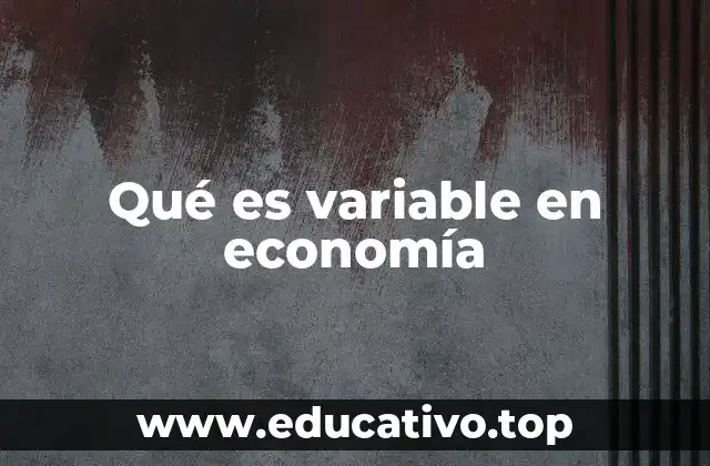 Qué es variable en economía