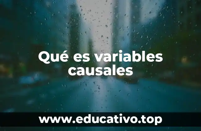 Qué es variables causales