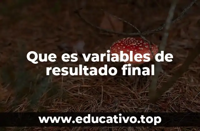 Que es variables de resultado final