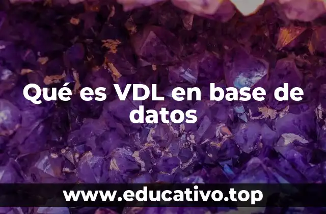 Qué es VDL en base de datos