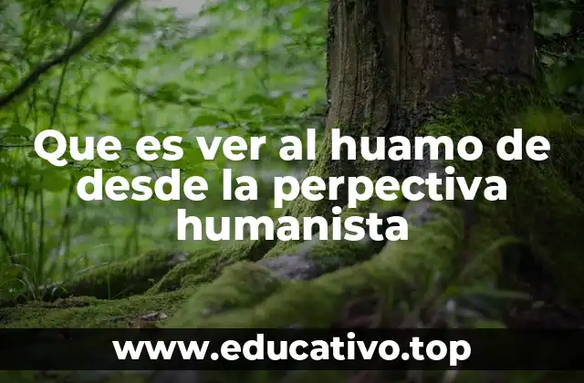 Que es ver al huamo de desde la perpectiva humanista