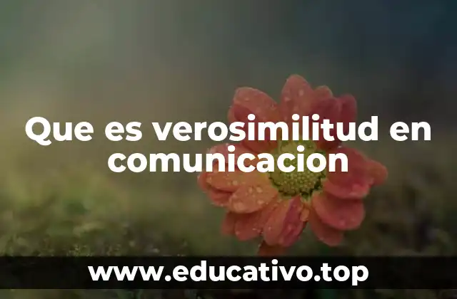 Que es verosimilitud en comunicacion